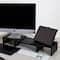 Mind Reader Black Adjustable 2 Tier Dual Monitor Riser